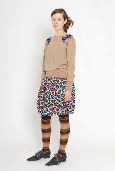 AW1112 PARTY LEOPARD PUFF SKIRT - MULTI - Other Image